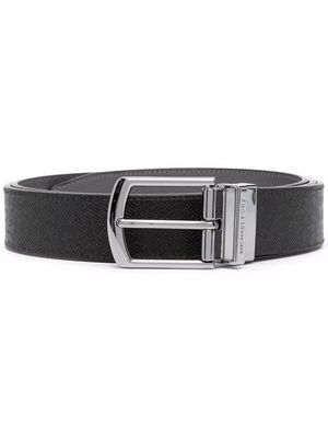 Michael Michael Kors engraved-logo buckle belt - Black