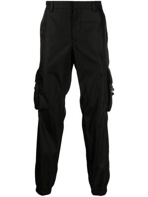 Prada triangle patch cargo trousers - Black