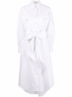 Alexandre Vauthier Western poplin midi shirt dress - White