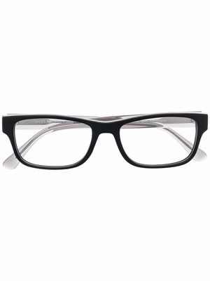 Emporio Armani logo square-frame glasses - Black