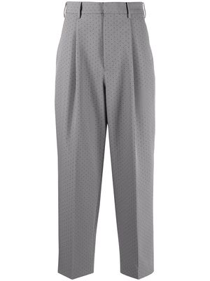 Viktor & Rolf perforated-detail tailored trousers - Grey