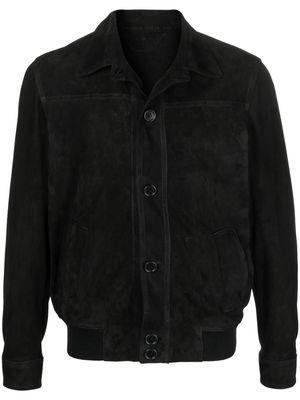 Salvatore Santoro buttoned suede-leather jacket - Black