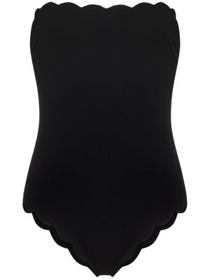 Marysia Chesapeak scalloped strapless swimsuit - Black