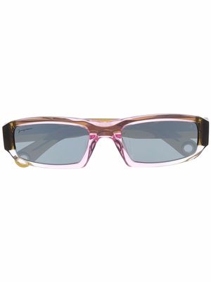 Jacquemus thin square frame sunglasses - Green