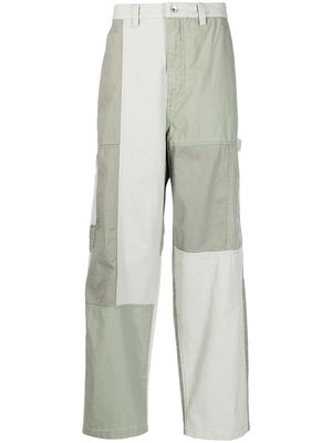 FIVE CM patchwork wide-leg trousers - Green