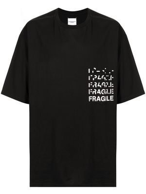 Takahiromiyashita The Soloist Fragile-print T-shirt - Black