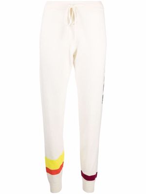 Chinti and Parker intarsia-knit track pants - White