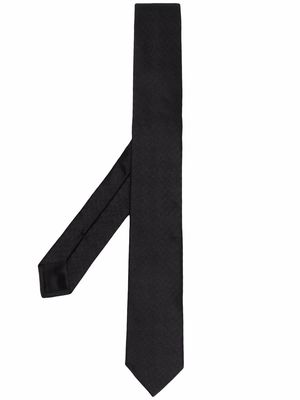 Givenchy logo pattern silk tie - Black