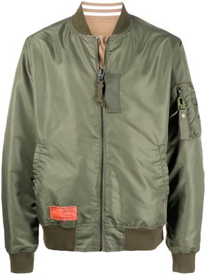 izzue reversible bomber jacket - Green