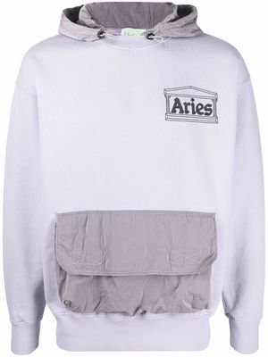 Aries logo patch hoodie - Purple