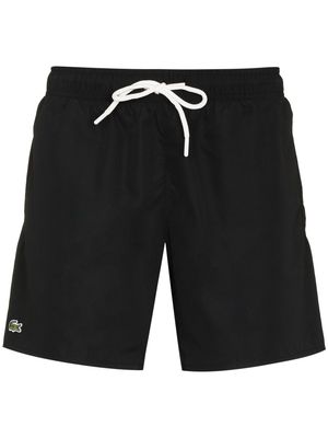 Lacoste embroidered logo swimming shorts - Black