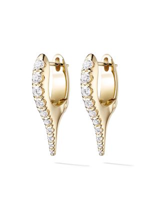 Melissa Kaye 18kt yellow gold and diamond Lola mini needle earrings