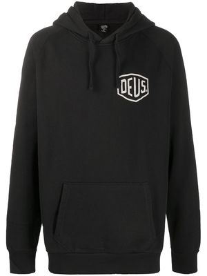 Deus Ex Machina logo print hoodie - Black