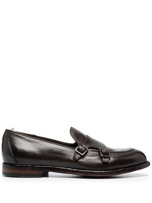 Officine Creative double buckle monk shoes - Brown