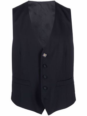 Lardini contrast panel waistcoat - Blue