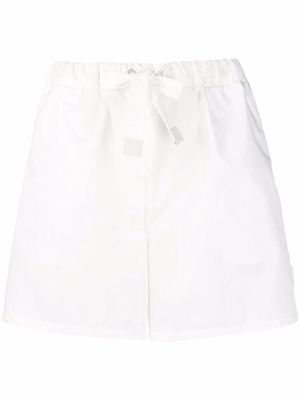 Moncler high-waist drawstring shorts - White