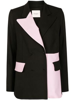 Brøgger colour-block fitted blazer - Black