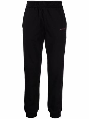 Burberry logo-print stretch cotton track pants - Black
