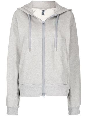 adidas by Stella McCartney ASMC embroidered-logo zip hoodie - Grey