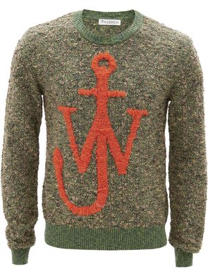 JW Anderson intarsia Anchor motif knit jumper - Green