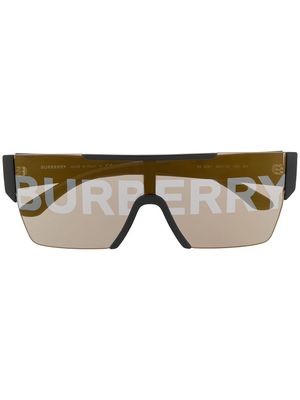 Burberry Eyewear logo lense sunglasses - Black