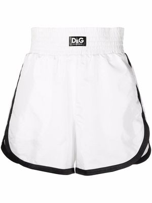 Dolce & Gabbana logo-patch boxing shorts - White