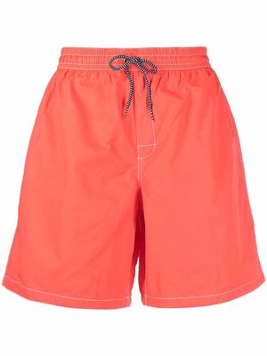 A.P.C. logo-embroidered swimming shorts - Orange