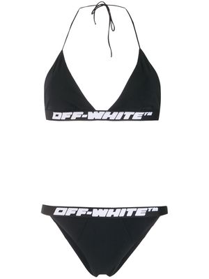 Off-White logo trim bikini - Black