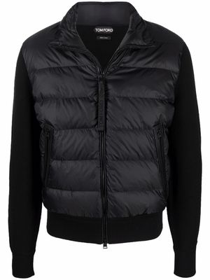 TOM FORD padded-panel wool jacket - Black