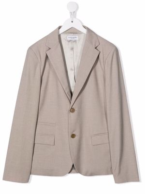 Paolo Pecora Kids fitted single-breasted blazer - Neutrals