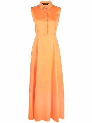 Federica Tosi collared maxi dress - Orange
