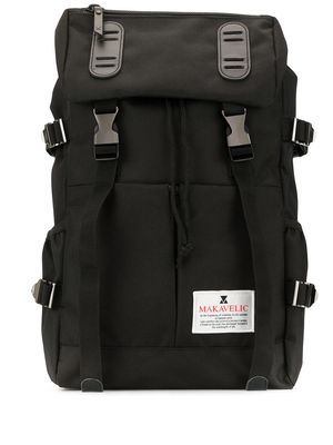 Makavelic Double Belt logo backpack - Black