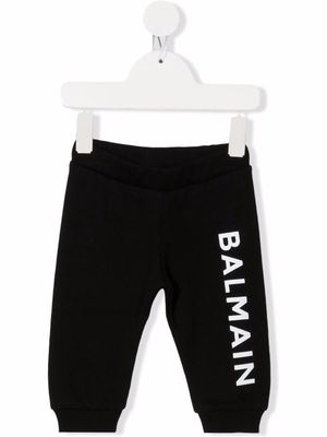 Balmain Kids logo-print tracksuit bottoms - Black