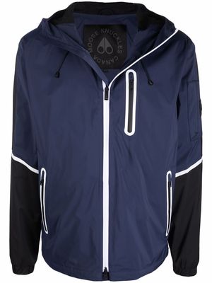 Moose Knuckles panelled-design hooded jacket - Blue