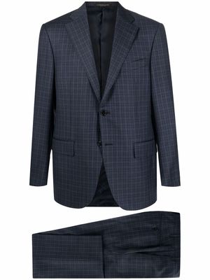 Corneliani plaid single-breasted suit - Blue