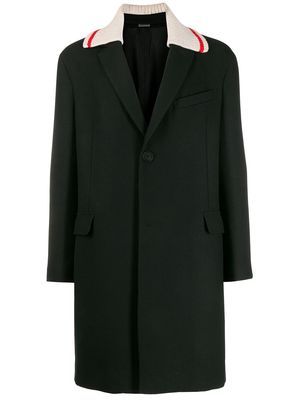 LANVIN contrast-collar coat - Black
