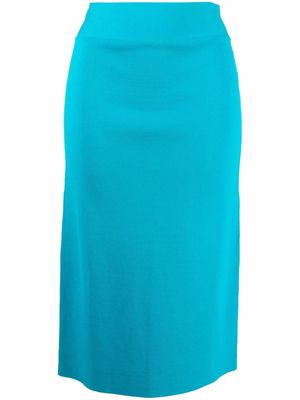 P.A.R.O.S.H. Roma knitted pencil skirt - Blue