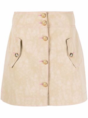 Chiara Ferragni high-waisted button-front mini skirt - Neutrals