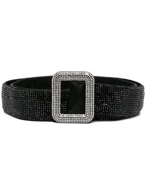 Benedetta Bruzziches crystal-embellished buckle belt - Black