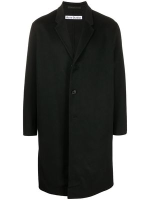 Acne Studios double-faced single-breasted coat - Black