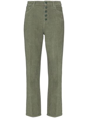 Reformation corduroy straight-leg trousers - Green