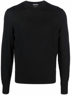 TOM FORD crew-neck wool jumper - Black