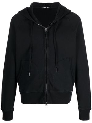 TOM FORD cotton zipped hoodie - Black