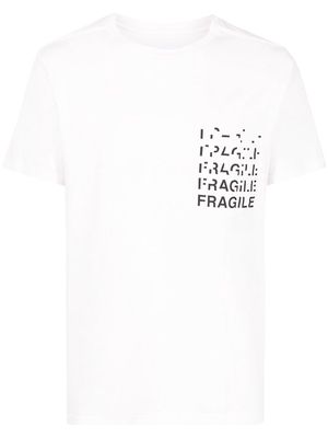 Takahiromiyashita The Soloist Fragile-print T-shirt - White