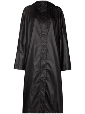 WARDROBE.NYC hooded high-neck raincoat - Black