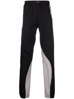 HELIOT EMIL colour-block rubber-strap track pants - Black