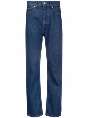 Nanushka cropped straight-leg jeans - Blue