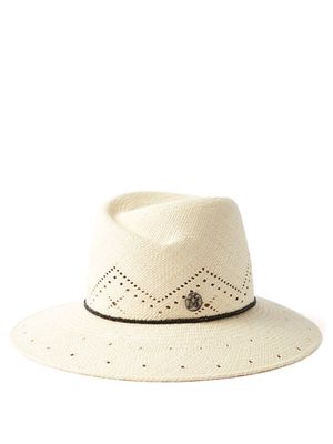 Maison Michel - Virginie Straw Fedora Hat - Womens - Natural