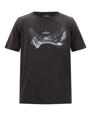 Stone Island Shadow Project - Neo Flora Cotton-jersey T-shirt - Mens - Black