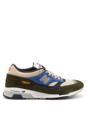 New Balance - 1500 Suede And Mesh Trainers - Mens - Blue Multi